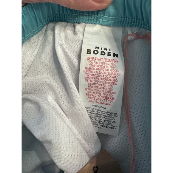 MINI BODEN Kids' Print Swim Trunks In Green Puppy Scooter Sz 7/8 NWT - Picture 6 of 11